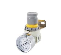 2pcs AR2000 G1/4 Mini Air Pressure Regulator Adjustable Pneumatic Reducing Valve with Gauge for Compressor AR1500 BR3000 BR4000 10bar(AR2000)