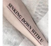 2pcs Arm English Letter Line Female And Male Herbal Temporary Tattoo Stickers, Semi-permanent, Waterproof, Lasting 2 Weeks, Fake Tattoos