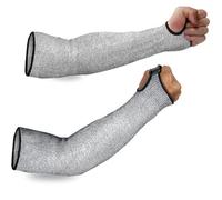 2PCS Arm Protection Sleeves with Thumb Hole, Level 5 Cut Resistant Protective Work Sleeve Anti Cut Guard Bracers, Forearm, Wrist Arm Protector for Garden Kitchen Farm Work (45cm/with Thumb Hole)