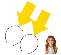 2Pcs Arrow Headband Funny Headbands with Yellow Arrow Hair Hoop Funny Party Headband for Girls Dress Hair Accessories for Party, Stage Performance, Halloween..