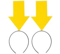2Pcs Arrow Headband Funny Headbands with Yellow Arrow Hair Hoop Funny Party Headband for Girls Dress Hair Accessories for Party, Stage Performance, Halloween, Accessories