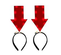 2PCS Arrows Headband - Light Up Arrows Headband For Short People | Funny Arrowhead Headwear Photo Props, Personalized Symbol Hair Accessories For Women Festival Celebrations