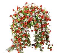 2Pcs Artificial Hanging Flower Plant for Garden Outside and Inside 70cm Hanging Vine Plant Drooping for Wedding Artificial Flowers for Outdoor