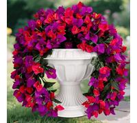 2PCS Artificial Hanging Flowers, 55Cm Faux Silk Flowers Fake Vines UV Resistant For Front Door Porch Balcony(mixed color)