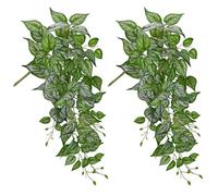 2pcs Artificial Haning Plants 67cm Fake Ivy Vine Fake Hanging Plant Greenery Artificial Foliage Faux Wandering Jew Plant Leaves for Wall Home Shelf Office Garden Wedding Indoor Outdoor Decoration