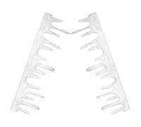 2pcs Artificial Icicle Snow Garland 47.24x14.17 Inch Décor | White Polyester Fringe, Winter Wonderland Styling, Safe Simple Display, Layered Effect for Windows and Festive Scenes
