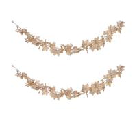 2pcs Artificial Maple Leaf Garland Silk Vine for Autumn Holiday Decor