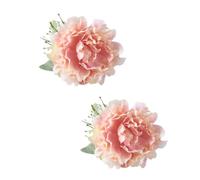 2Pcs Artificial Peony Flower Curtain Clip Rope Tie Window Tieback Holdback Drapery Clamps Wedding Decors Flower Curtain Tieback
