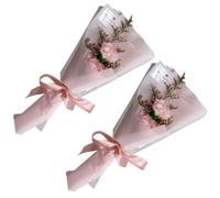 2pcs Artificial Rose Soap Flower Bouquet for Valentine's Day Gift | Pink Delicate Display for Office Desk, Graduation, Birthday, Wedding, Table Centerpiece Use
