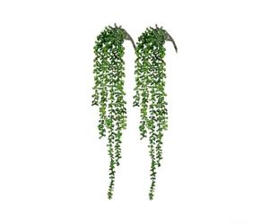 2Pcs Artificial String Of Pearls Plants 70Cm Hanging | Plastic Construction, Lifelike Green Appearance, Lightweight For Easy Hanging, Indoor Outdoor Decor, Maintenance-free