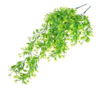 2pcs Artificial Wall Hanging Vine Green Plastic Lifelike Leaves Decor | Flexible Arrangement, No Maintenance, Bright Green Finish, for Doors, Baskets, Mall Displays