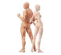2Pcs Artists Manikin Drawing Figure Mannequin Jointed Male and Female Mannequin Cool Action Figure Stop Motion Figure with Joints Model Human Body for Sketching Painting Artists Home Decor