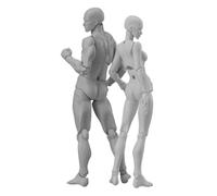 2Pcs Artists Manikin Drawing Figure Mannequin Jointed Male and Female Mannequin Cool Action Figure Stop Motion Figure with Joints Model Human Body for Sketching Painting Artists Home Decor