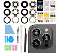 2PCS ASDAWN Back Rear Camera Lens Glass Replacement for iPhone 13 Pro Max and 13 Pro Camera Glass Lens Replacement with Pre-Installed Adhesive + Repair Tool Kit + Installation Manual