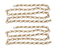 2Pcs Assembly Light Fixture Chain, One Meter Rustproof Heavy Duty Welded Chain Link for Hanging Planter Birdcage(Imitation gold)