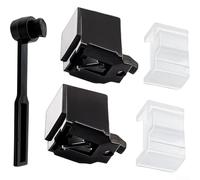 2PCS ATN3600LE Replacement Stylus for Audio-Technica Turntables - Conical Needle with Brush for AT-LP60X LP60 PL300 - Black Tip