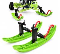 2PCS ATV Ski Conversion Kit for LIFAN LF125ST 2008-2023 2024 2025 2026+ | Front Snow Sledge Board | Disc Brake Version | Metal Brackets | Anti-Slip Plastic Ski | for Quad Bike Winter Off-Road Riding