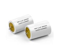 2Pcs Audio Capacitor Polypropylene MXP Audiophile Frequency-Divided 400V 1.5UF 2.2UF 3.3UF 4.7UF 6.8UF 10UF For Speaker Audio BIANMTSW(400V2.2UF)
