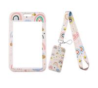 2Pcs Autism Hidden Disability Lanyards,for Neck with Card Holder for Kids, Sliding ID Card Holder,Vertical Id Protector Badge Clips for Office Teachers Nurses