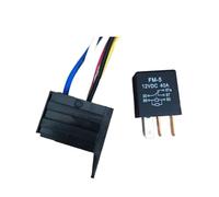 2PCS Auto Car Truck SPDT Single Pole Double Throw Relay 5 Pin 40A 12V 24V FM-5 Socket(DC12V)