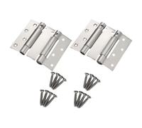 2Pcs Auto Closing Door Hinges Double Action Spring Loaded Steel Adjustable Hinge Simple Installs for Replacement Barn Hinges Auto Return