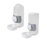 2PCS Auto Feeder & Water Dispenser, Space-Saving Cage Mounted, Dishwasher Safe PP for Small Pets Hanging Dog Feeder Automatic Dog Feeder for Small Space