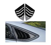 2PCS Auto Rear Side Door Glass Louvers Cover Compatible For Ford Compatible For Mondeo Compatible For Fusion 13-21 Carbon Fiber/Gloss Black(Glossy Black)