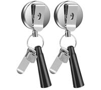 2PCS Auto Retractable Pencil Extender with 27" Steel Cable Screw Install Carpenter Pencil Holder Tool