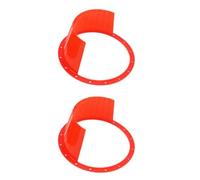 2pcs Auto Speaker Waterproof Cover, 6.5 Inch ABS Red Protection Pad | One-piece Die-cast Build, Ultra-thin Profile, Splash Protection, for DIY Speakers and Replacement Use