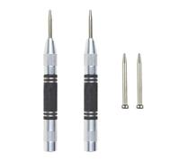 2Pcs Automatic Center Punching Steel Spring Loaded Hole Punching Adjustable Marker Tools for Wood Glass Loaded