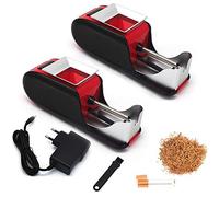 2Pcs Automatic Cigarette Rolling Machine, Electric Tobacco Injector Filling Roller Maker Mini(Red)