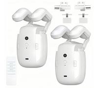 2PCS Automatic Curtain Opener, Smart Curtain Opener, Electric Curtain Opener and Closer with Remote Control for Roman Rod/I-Shaped/U-Shaped Curtain Tracks