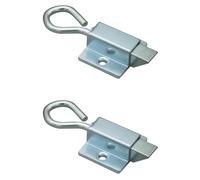2PCS Automatic Door Bolt Latch, Pull Ring Latch Lock Spring Loaded Latch Pin for Gates Room Sheds Hotel Cabinet (Up)