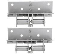 2pcs Automatic Self Closing Door Hinge for Wooden Pantry Doors, Silver | Iron Build, Built in Spring Mechanism, Soft Close Effect, Screw Accessories, Homes and Utility Rooms