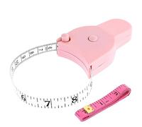 2Pcs Automatic Telescopic Tape Measure (60in/150cm), Self-Tightening Waist Tape Measure - Accurate Body Measurement for Women & Tailor, Sewing (Pink)