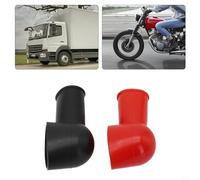 2pcs Automotive Battery Terminal Cover Protector for Positive & Negative Terminals - Heat-Resistant Rubber Insulator Cap, 200°C Rated, Compatible