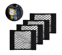 2PCS Automotive Cargo Net,Stretchable Trunk Net Organizer for Car with 2 Installation Methods,Universal Car Cargo Net Storage Net Fits Car Truck SUV Van (30x25cm/4PCS)