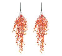 2pcs Autumn Artificial Hanging Flowers, Maple Leaf Garland, Autumn Hanging Vine Plant
