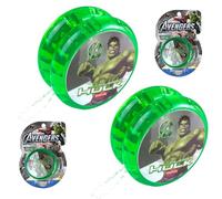 2Pcs Avengers Hulk LED Light Up Yo Yo for Kids - Responsive Beginner Yoyo Toy with String, Durable Plastic Trick YoYo, Spinning Skill Toy, Party Bag Fillers Gift for Boys & Girls Age 3+