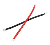 2pcs Awg Battery Cable Copper Ring Terminal Jumper for Vehicle Wiring | 12v 24v Use, PVC Insulated Sleeves and Boots, Black Red Pair for Rv Owners and Off-road Vehicles