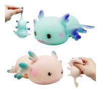 2PCS Axolotl Squishy Age 4+, Axolotl Toy Axolotl Gifts Adorable Axolotl Toy Relaxing Sensory Stress Sugar Ball Stress Relief Toys for Adults Soothing Birthday Party Gift