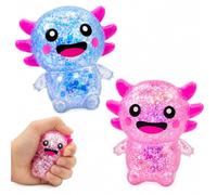 2Pcs Axolotl Squishy, Soft Sensory for Quiet Moments, Desk Companion for Work and Study, Compact and Portable, Random Colours, Great for Home, Office and Travel