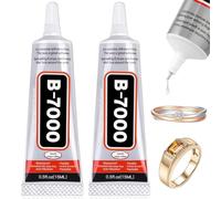 2PCS B-7000 Super Adhesive Glue, B-7000 Jewelry Glue for Metal and Stone, Multi-Functional Clear Glues for Crafts, Fabric, Phone, Glass, Wood, Metal Repair （15ML)