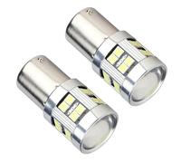 2PCS Ba15s 1156 P21w 12V 24V LED Bulb 6000K White 6W Super Bright 24-SMD 3030 LED Light Bulbs for RV Interior Lights Auto Backup Reverse Light, Tail Turn Signal Light, Stop DRL Lights, Rear Fog Lamp