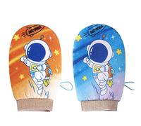 2Pcs Baby Bath Mitt Washcloths Gloves - Child Cute Astronaut Theme Bath Glove, Baby Wash Mitt Gift for Kids