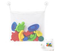 2Pcs Baby Bath Toy Storage Net, Bathroom Wall Storage Mesh With Strong Suction Cups, Kids Toy Storage Mesh Holder Organiser Basket Bag Hanging on Wall To Store,Keep Your Space Neat and Tidy