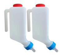 2Pcs Baby Bottles, 800ml Lamb Baby Bottle with Scale Hanging Plastic Milk Feeder Bottle Little Goat Calf Sheep Nursing with Handle Puppy Feeder