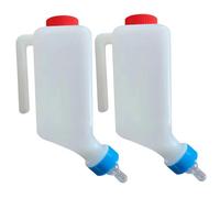 2Pcs Baby Bottles, 800ml Lamb Baby Bottle with Scale Hanging Plastic Milk Feeder Bottle Little Goat Calf Sheep Nursing with Handle