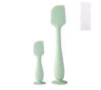 2pcs Baby Diaper Cream Spatula with Travel Case, 2 Sizes Soft Flexible Silicone Butt Paste Applicator Baby Diaper Rash Cream Spatula Bum Brush for Newborn(Green)