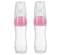 2Pcs Baby Food Dispensing Spoon, 120ml Safe Silicone Clear Baby Squeeze Spoon Feeder with Scale for 4 Months+ Food Feeder